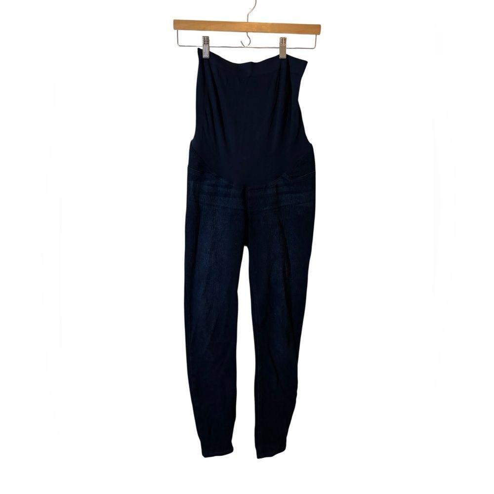 Spanx Maternity Denim Jeans Dark Blue Over Belly Skinny Small